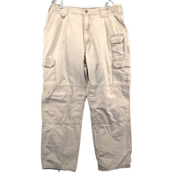 5.11 Tactical Series Men's Straight Cargo Pants Tan 38x32 Double Knee Workwear - Picture 1 of 12